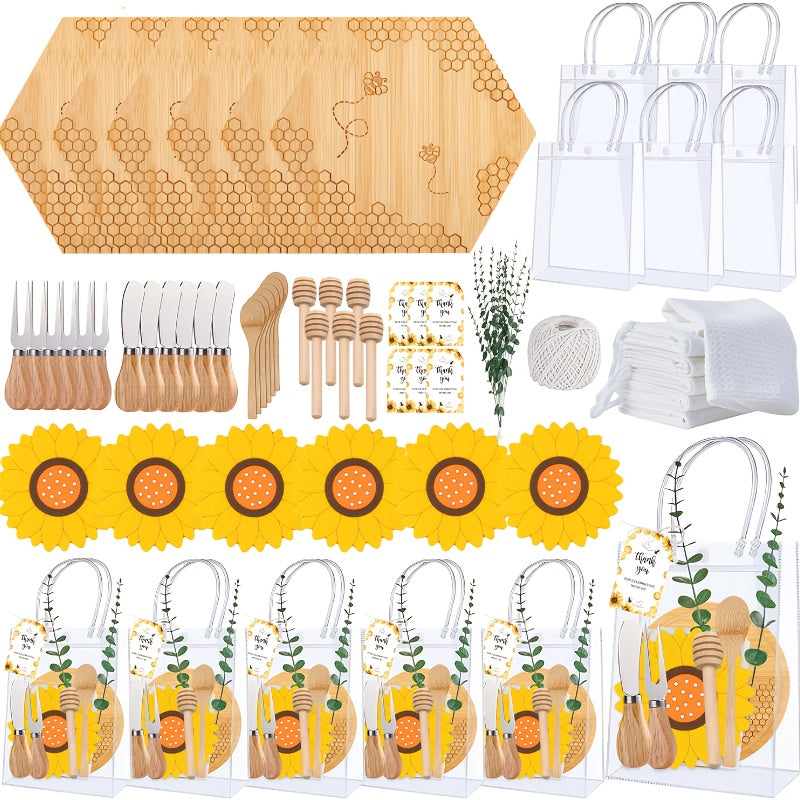 Pizza Board Gift Set with Knives Spoons Gift Bag and Kitchen Towel - Charcuterie Cheese Board Set for Bridal Shower Party Favor, Christmas Holiday Gift for Her Him, Wedding Shower Game Prize
