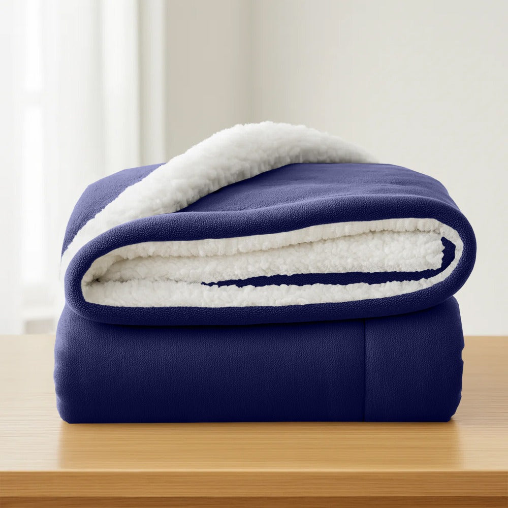 Sherpa Flannel Blanket ¨C Double-Layer Ultra Soft Warm Throw for Bed, Sofa & Bedroom Decor, Better Sleep, 14 Colors, 3 Sizes