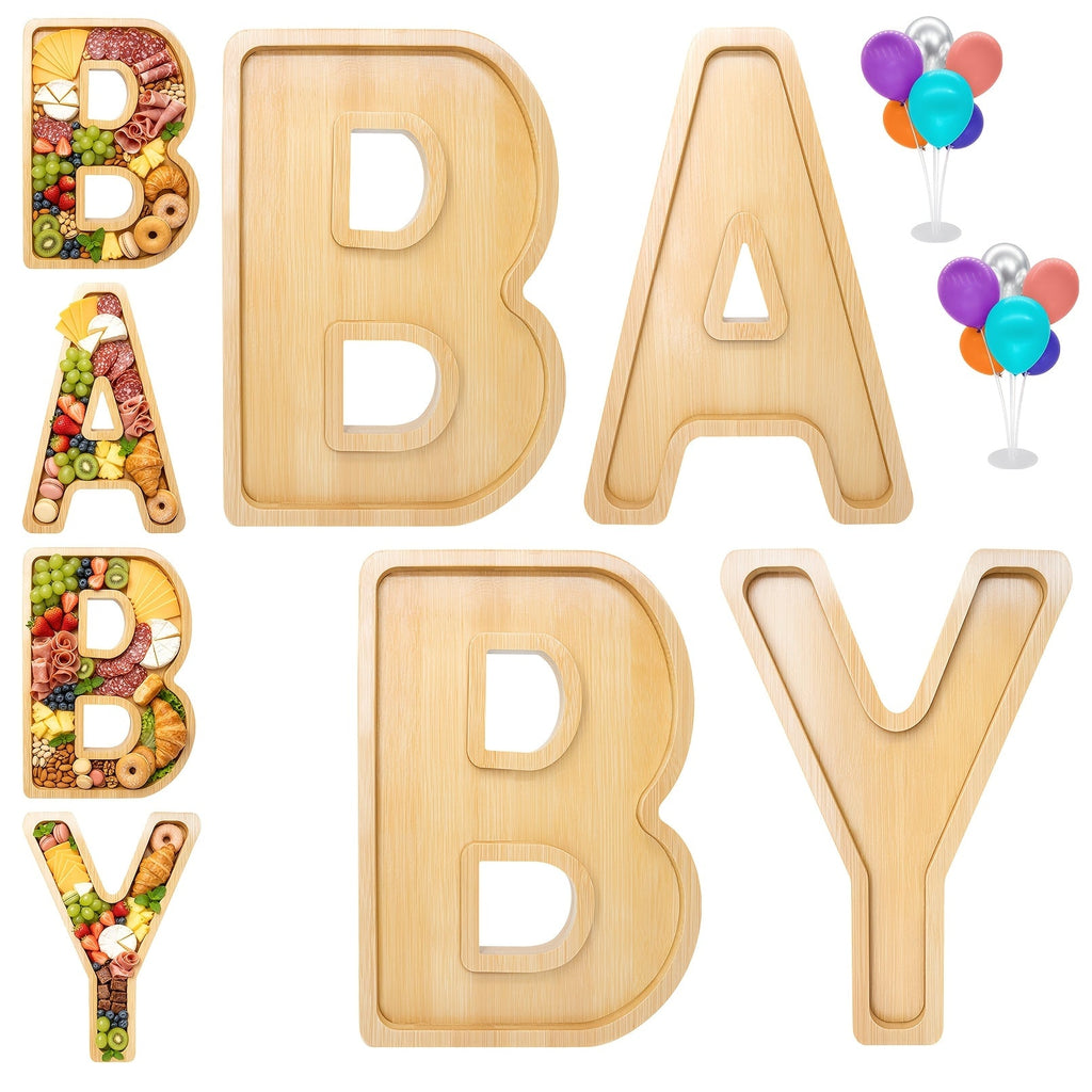 Graduation Charcuterie Board Decorations 4pcs Wooden Number Box with 14 Balloons ¨C 2026 GRAD Fillable Party Supplies