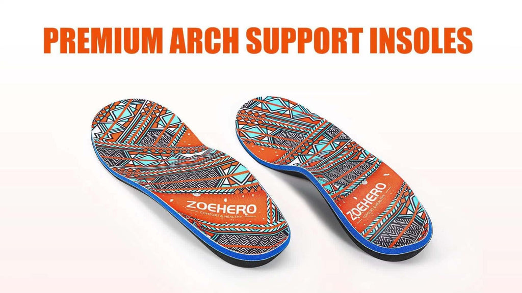 Arch Support Insoles for Men and Women Heavy Duty Shoe Inserts with Deep U-Shaped Heel Cup High-Density PU Foam Shock Absorption Breathable Fabric Plantar Fasciitis Flat Feet Pain Relief All Day Comfort