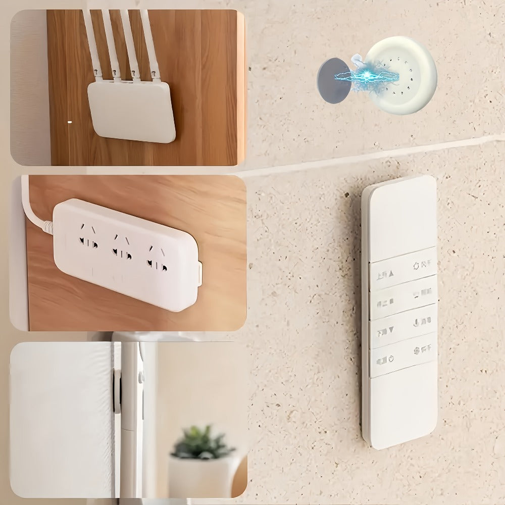 Magnetic Wall Hooks No Hole Easy Install ¨C Strong Adhesive Hook Set for Home Office Kitchen Bathroom, Versatile Damage-Free Wall Hanger, 6 12 or 20 Pack