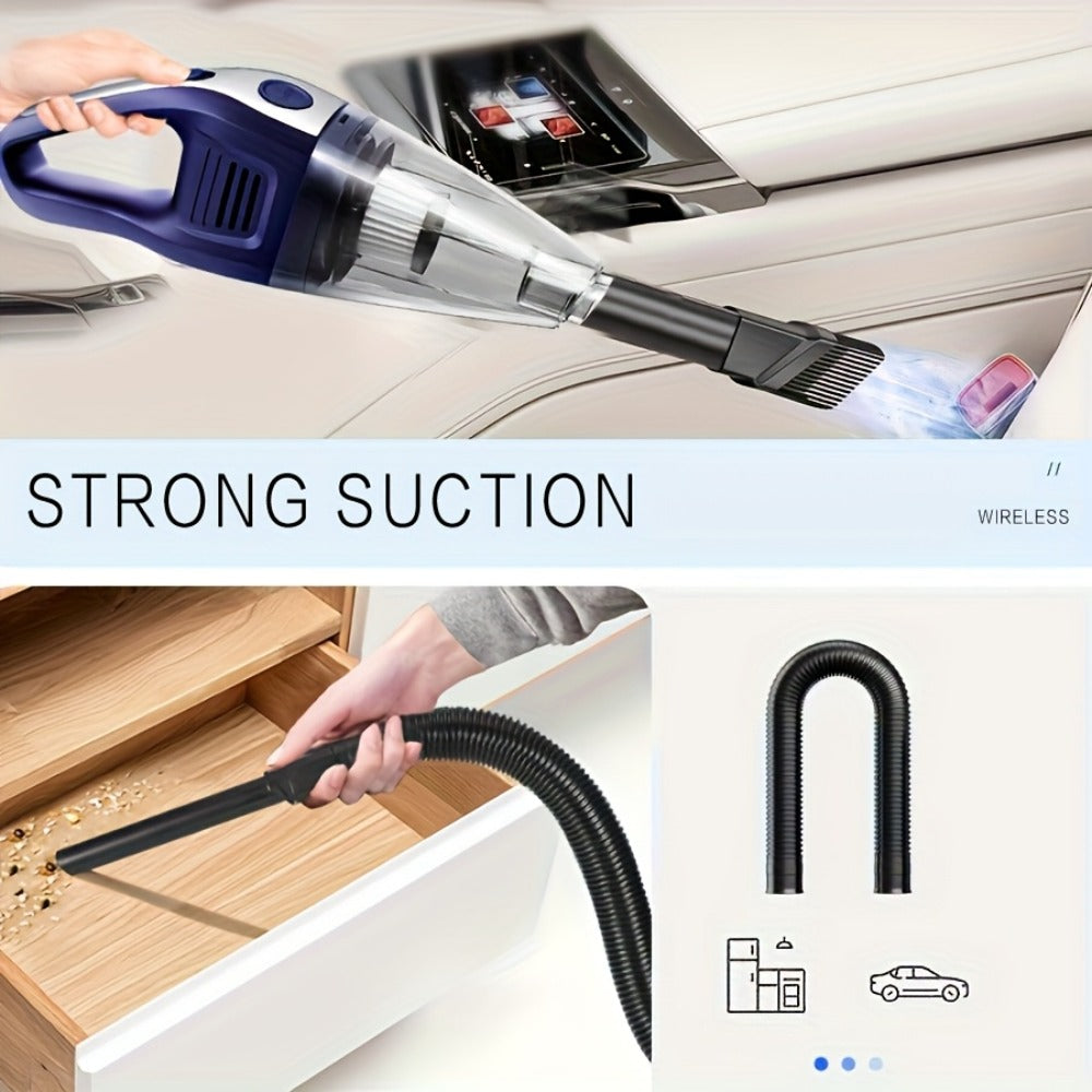 Handheld Cordless Vacuum Cleaner with Powerful Suction ¨C Portable USB Rechargeable Mini Vacuum with Multiple Accessories for Car, Home, Office & Tight Spaces