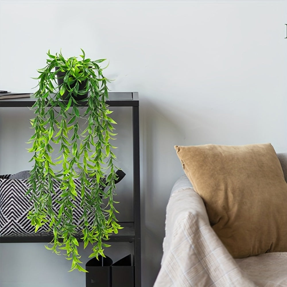 Artificial Hanging Ivy Vines ¨C Fake Eucalyptus & Mandala Green Vine Plants for Indoor Wall Decor ¨C Faux Hanging Plants for Bedroom, Bathroom, Balcony, Bookshelf & Living Room Aesthetic ¨C 6 or 8 Pack