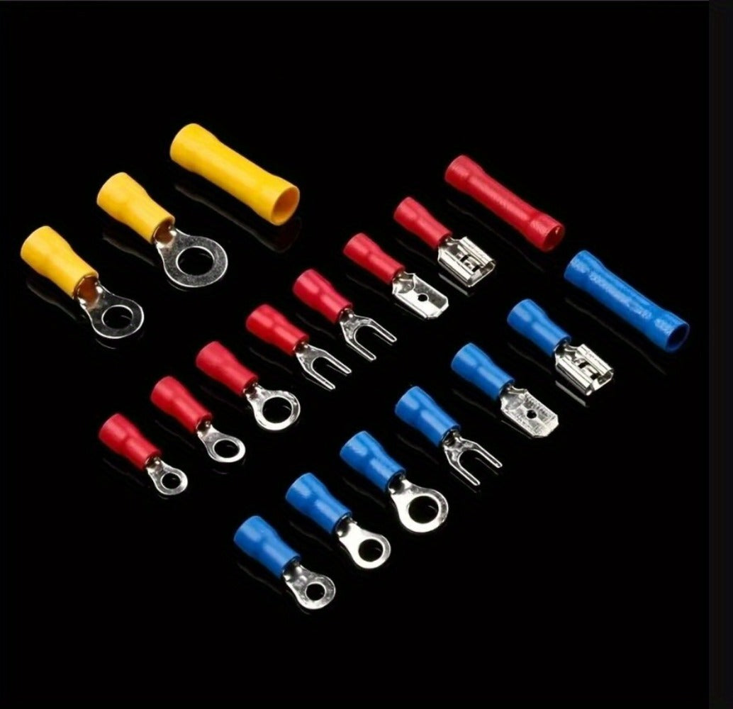 Electrical Crimp Terminals 280pcs Assorted Kit ¨C Insulated Ring Fork Spade & Butt Wire Connectors for Automotive Marine & Home Wiring, Universal Cable Connector Set with Storage Case