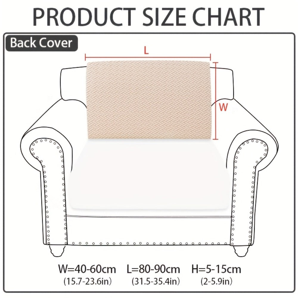 Jacquard Stretch Sofa Cover Non-Slip | Elastic Wear-Resistant Couch Slipcover, Polyester Jacquard Fabric, 1 to 4 Seat Sectional L-Shape, Armrest Backrest, Machine Washable