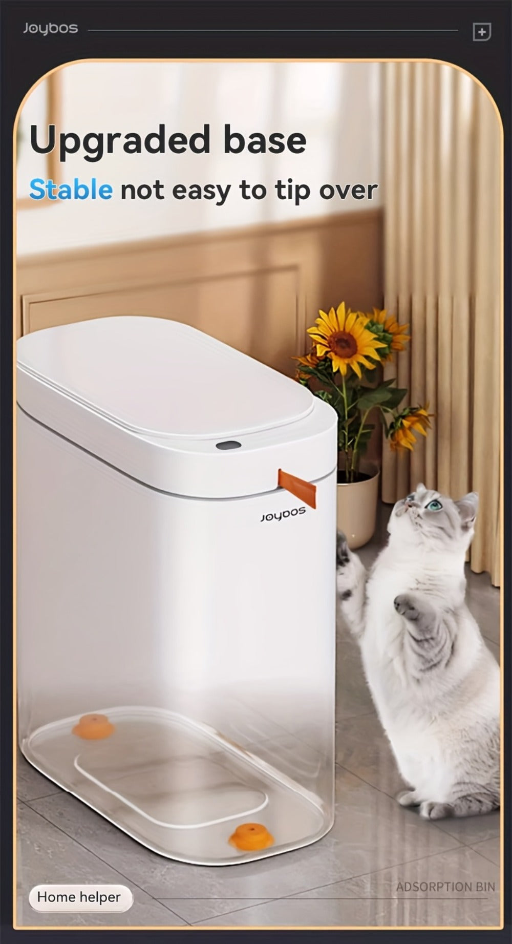 Automatic Sensor Trash Can Self-Emptying 3.8 Gallon with Drawstring Bags - Hands Free Infrared Smart Waste Bin for Bathroom Kitchen Bedroom Office Dorm Room