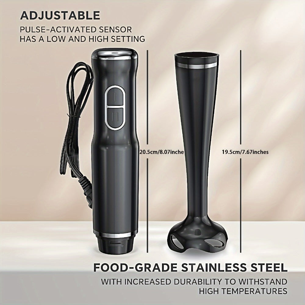 Immersion Blender 400W Handheld Stick Mixer with 2 Speeds & Turbo Mode 304 Stainless Steel Blades ¨C Corded Hand Blender with Detachable Base for Soup Smoothie Puree Baby Food