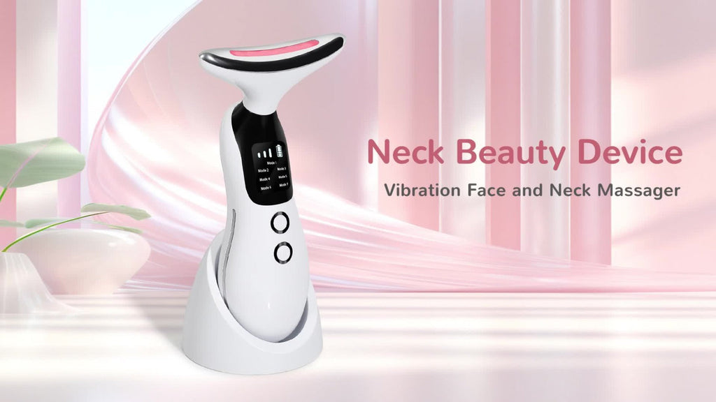 7-in-1 Neck Beauty Device with Base ¨C Multi-Functional Skincare Tool, USB Rechargeable, Anti-Aging Neck Firming & Lifting, Mother's Day Gift for Women