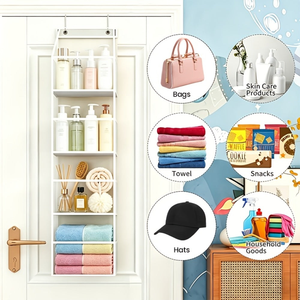 Hanging Storage Bag 4 & 6 Layer Foldable Non-Woven Organizer for Bedroom Bathroom Office Nursery Space Saving