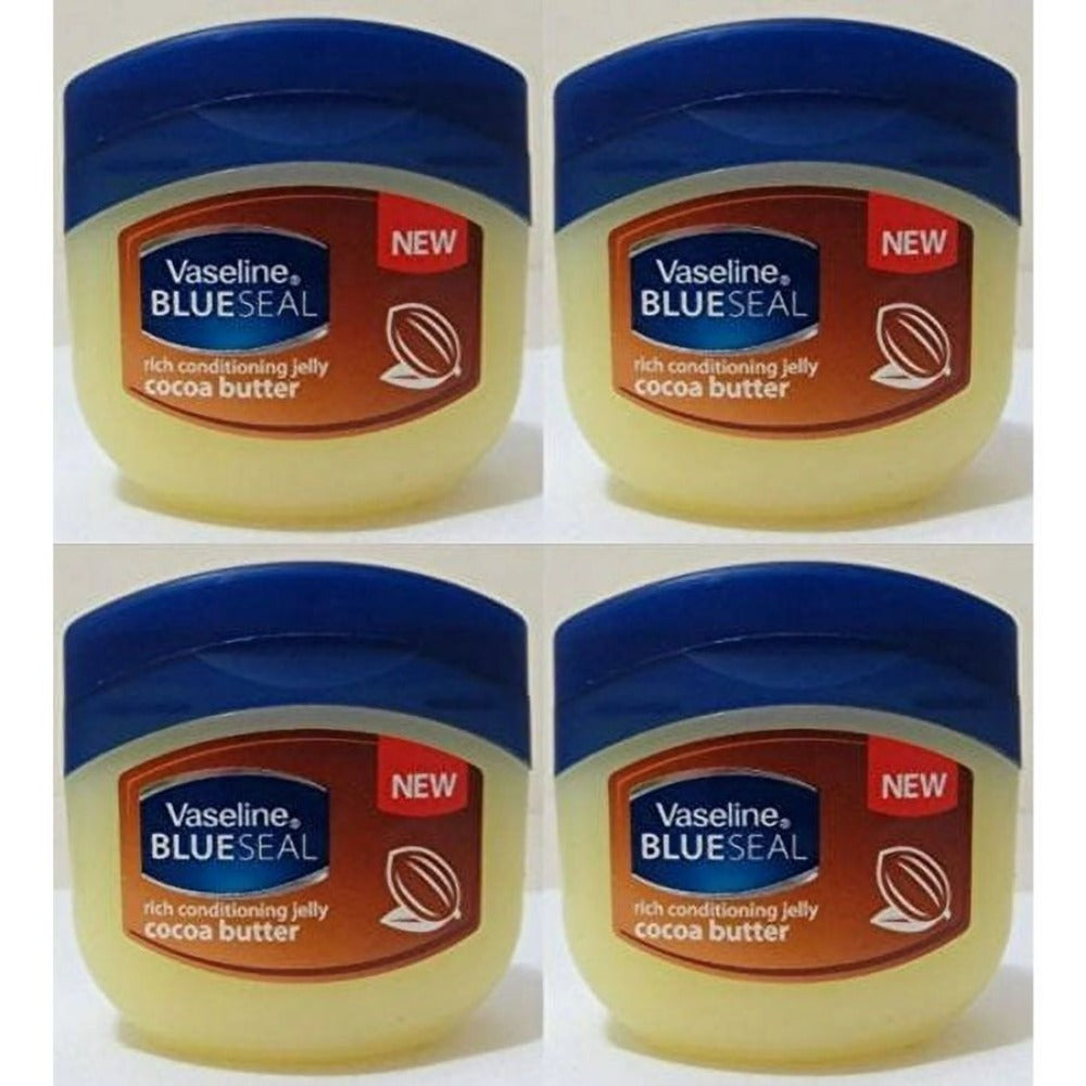 Petroleum Jelly Cocoa Butter 4-Pack 100ml Each ¨C Deep Moisturizing Body Skin Care Healing Balm for Dry Skin Lips Hands ¨C Multi-Purpose Skin Protectant
