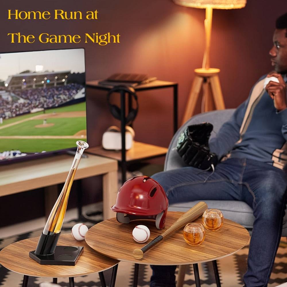 Baseball Bat Whiskey Decanter Set with 2 Glasses ¨C 20oz Liquor Decanter Gift Set for Men, Dad, Boyfriend, Coach