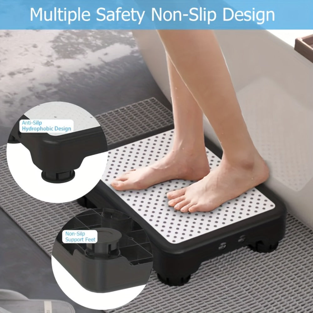 Step Stool Anti-Slip Heavy Duty ¨C Portable Mobile Stepping Stool with Textured Non-Slip Surface & Sturdy Base | Indoor Outdoor Use for Elderly, Bathroom, Toilet, Stairs & Standing Assistance