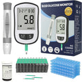 Blood Glucose Monitor Kit with 50 Test Strips & 50 Lancets - High Precision Glucometer Set for Home & Travel Diabetes Testing, Lancing Device Included, Compact Blood Sugar Test Kit
