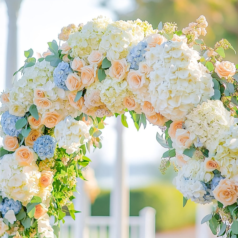Artificial Hydrangea Flowers with Stems 72Pcs Fake Silk Hydrangea Flower Heads Bulk for Wedding Centerpieces Home Party Table Vase Decor Blue Purple Pink Champagne