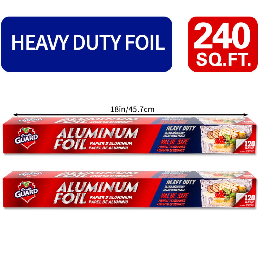 Aluminum Foil Roll 12 Inch Wide for Restaurant Food Wrapping Burritos Hot Dogs Sandwiches 60-240 SqFt