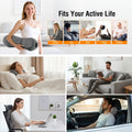 Lower Back Massager with Heat ¨C 3-in-1 Lumbar Support Pillow with Vibration & Traction for Back Pain Relief | USB Powered, Ideal for Car, Office Chair, Bed & Home Use