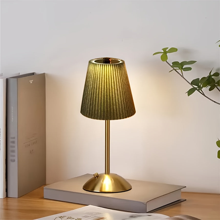 Cordless Rechargeable Table Lamp Vintage LED - 6 Styles USB Port 2200mAh Battery Touch Control Portable Bedside Desk Lamp for Bedroom Living Room Home Office