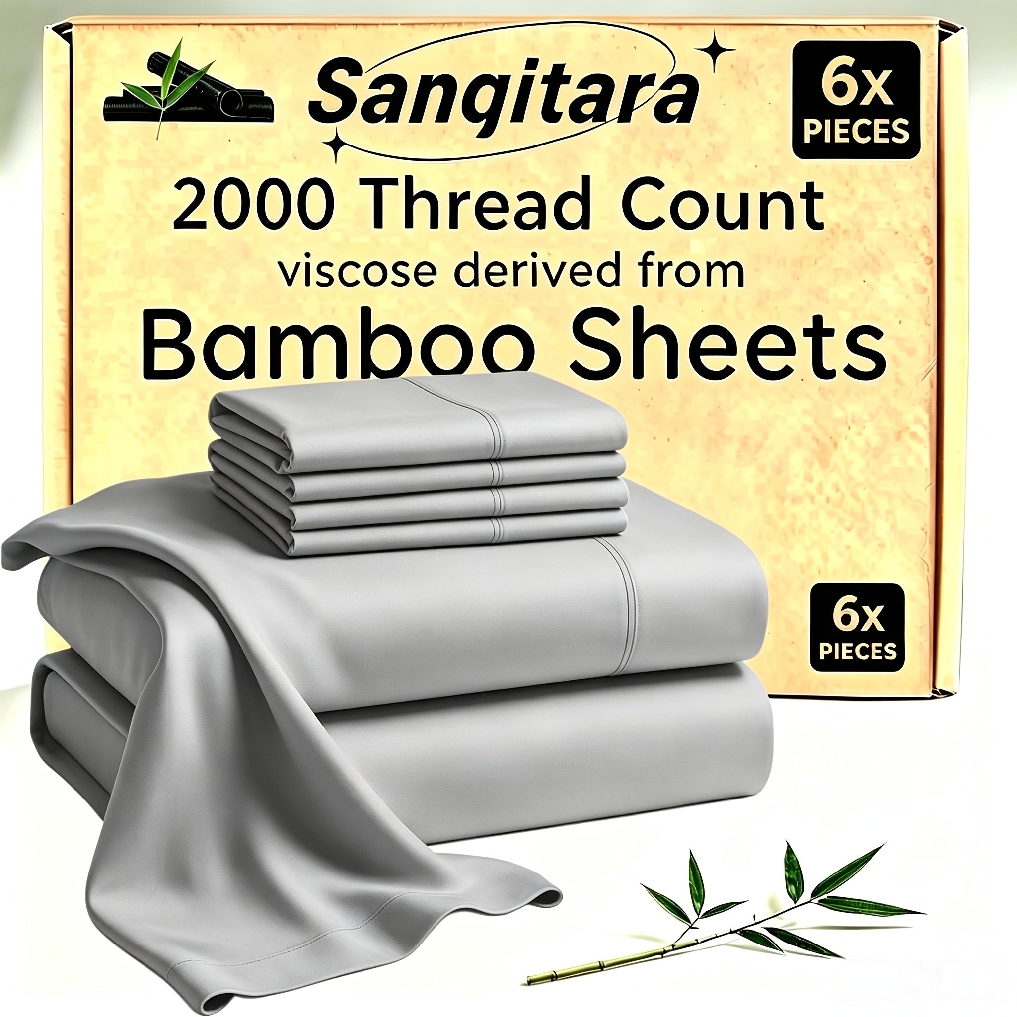Cooling Fitted Sheet Bamboo Blend Ultra-Soft Deep Pocket Bed Sheet for Hot Sleepers Twin Full Queen King Size Machine Washable Breathable Cooling Bedding White Black Gray Navy Purple Apricot