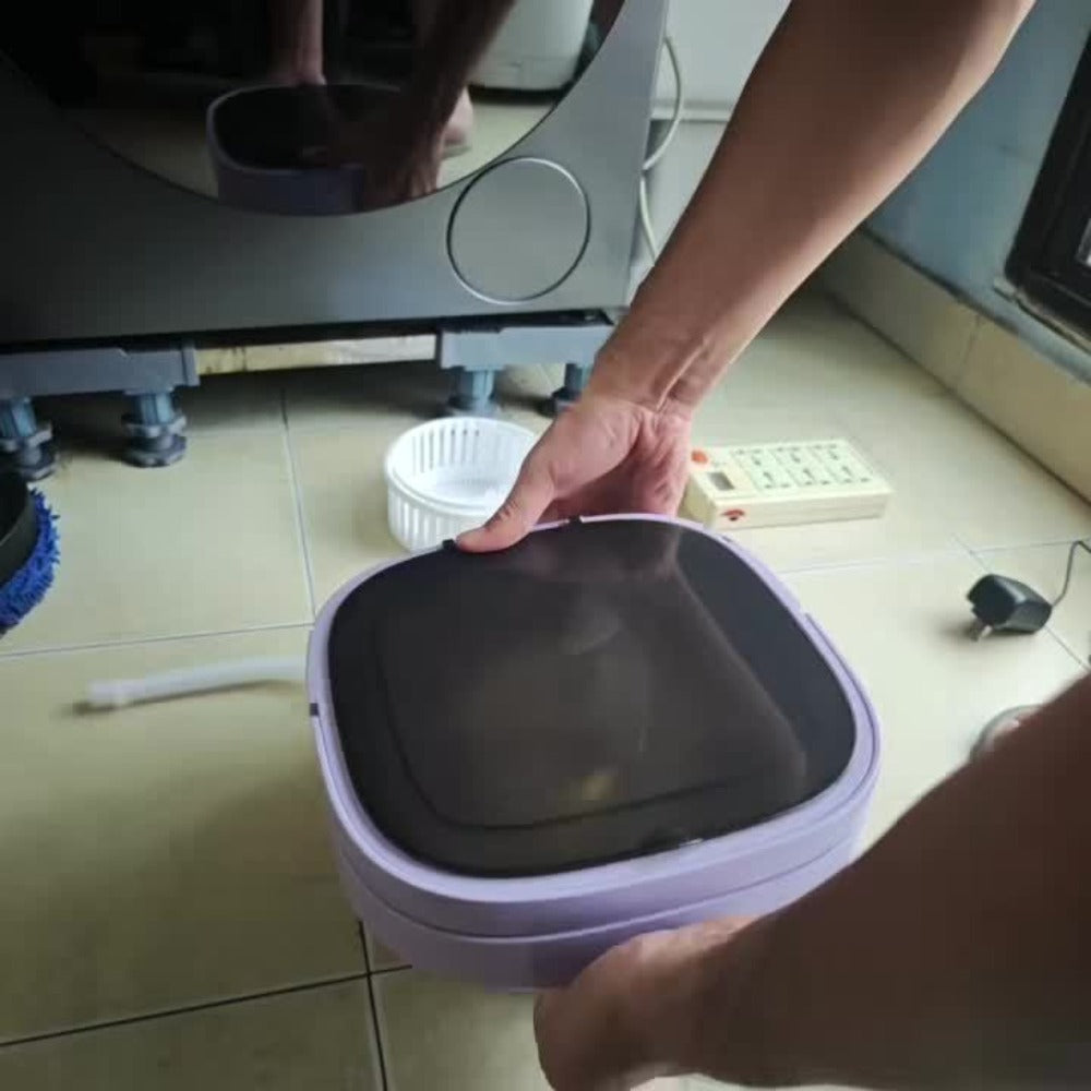 Portable Mini Washing Machine 3 Cleaning Modes | Compact Travel Washer for Underwear Delicates | Space-Saving Laundry Solution for Apartments, RVs, Camping & Dorms