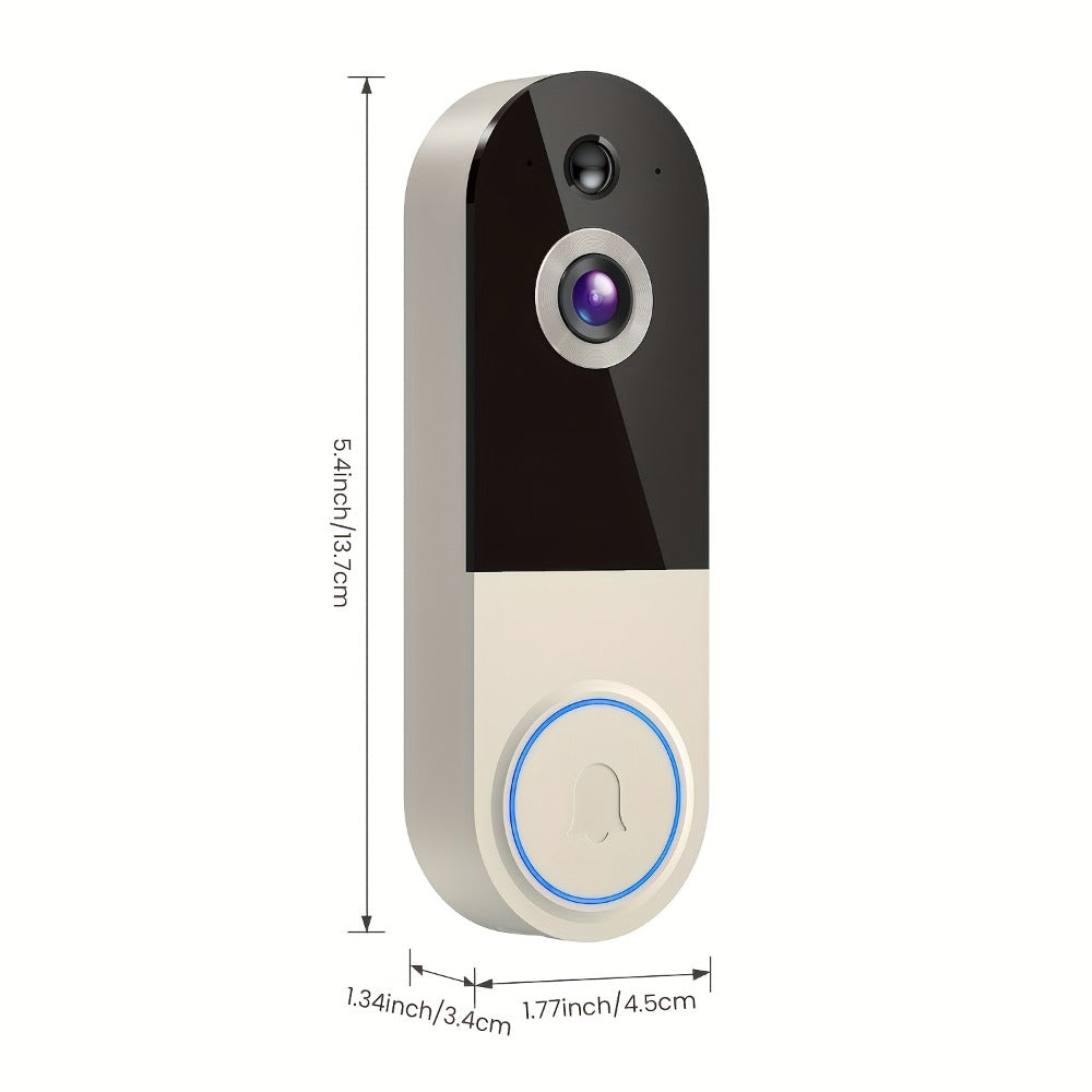 1440P Wireless Video Doorbell Camera WiFi Smart Doorbell with Night Vision Two-Way Audio Motion Detection Rechargeable Battery Local Storage AI Snapshot for Home Security