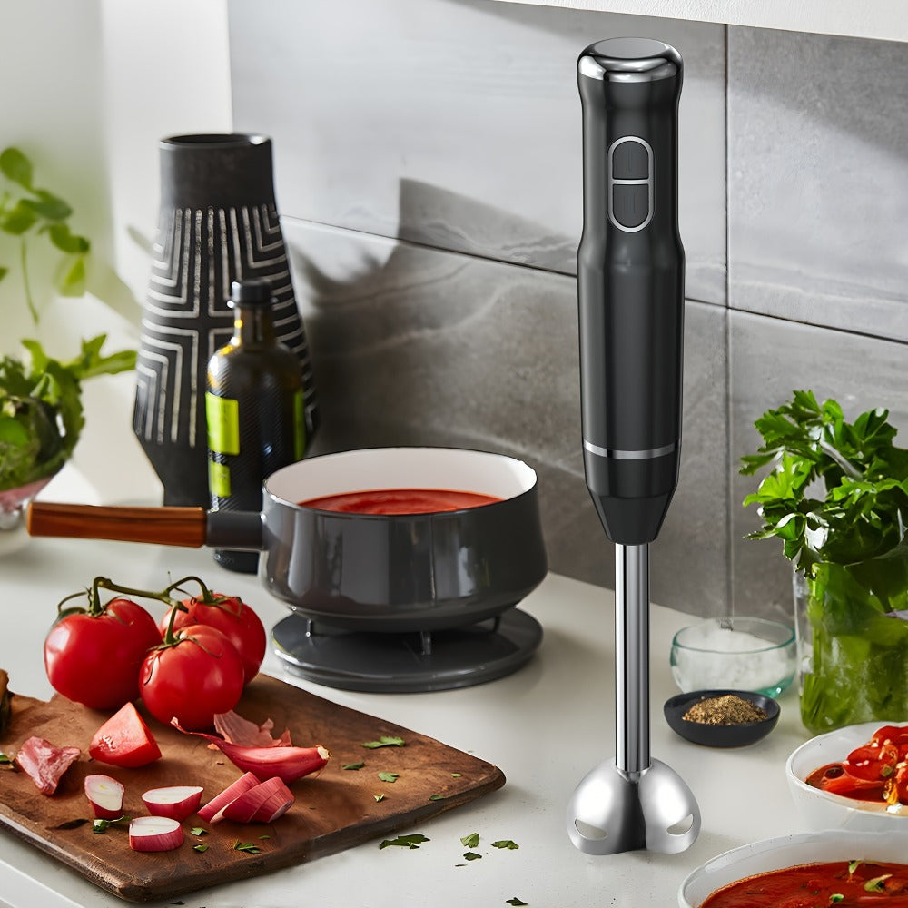 Immersion Blender 400W Handheld Stick Mixer with 2 Speeds & Turbo Mode 304 Stainless Steel Blades ¨C Corded Hand Blender with Detachable Base for Soup Smoothie Puree Baby Food