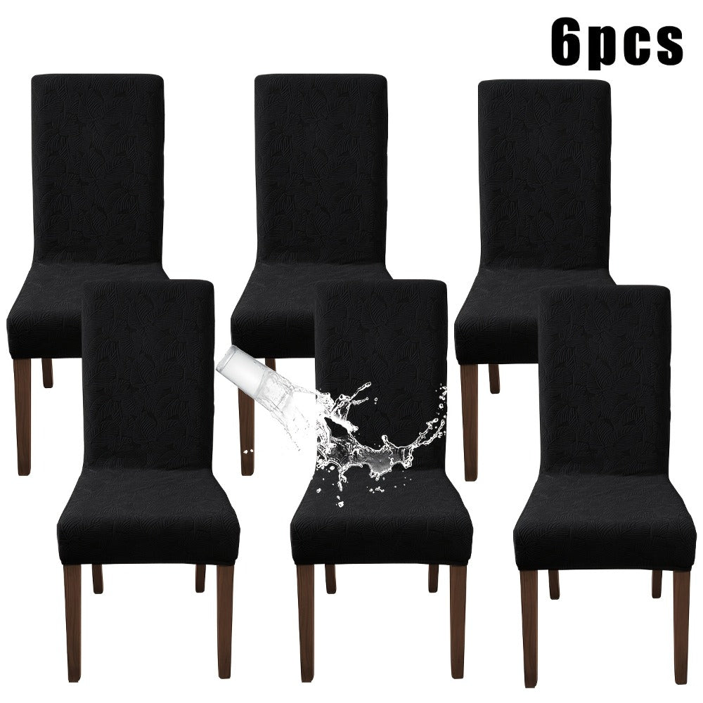 Stretch Dining Chair Covers Set of 4/6 - Plant Print Slipcovers for Dining Room Kitchen Chairs, Elastic Parsons Chair Protector, Home Decor