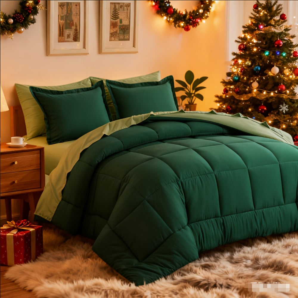 7 Piece Comforter Set Luxury Soft Fluffy Bedding All Season Bed in a Bag with Comforter Fitted Sheet Flat Sheet Pillowcases Hypoallergenic Breathable Easy Care Queen King Twin XL Full