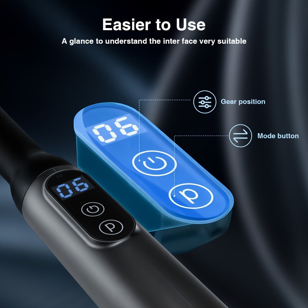 Massage Gun Deep Tissue Percussion Massager for Athletes - 6 Speed Levels, 3 Modes, 4 Interchangeable Heads, Ultra-Quiet 40dB Motor, Handheld Muscle Relaxer for Neck Back Shoulder & Leg Pain Relief