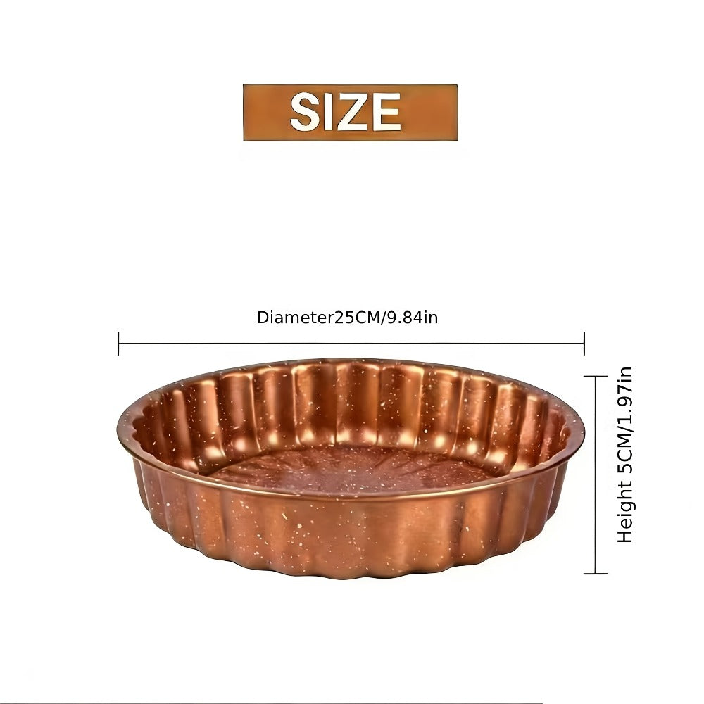 Round Non-Stick Cake Mold Baking Pan Carbon Steel Easy Release Home Baking Tool for Layer Cakes Cheesecake Sponge Chiffon Birthday Cake Golden Deep Gray
