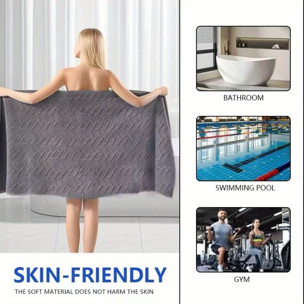 Microfiber Bath Towel Set 18/20pcs - Coral Fleece Absorbent Quick Dry Soft Large Bath Towels for Home Bathroom Spa Gift with Washcloths Bath Ball