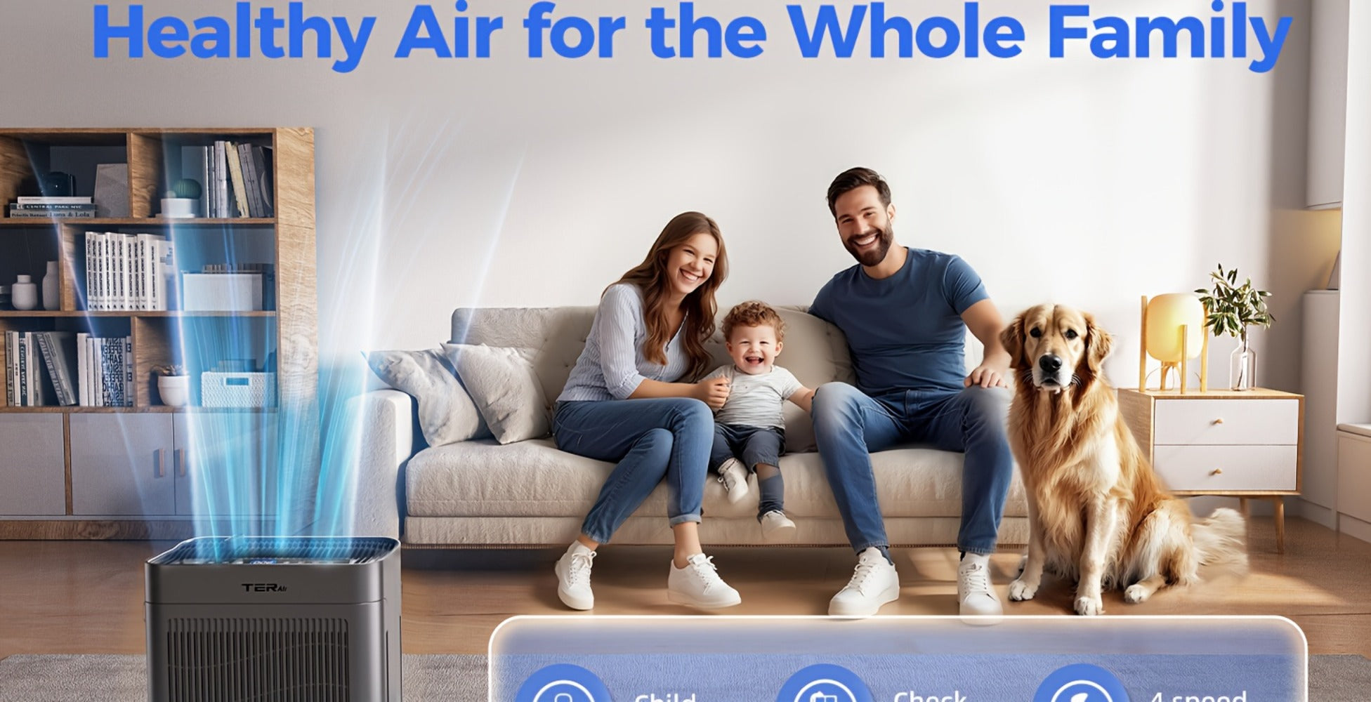 H13 HEPA Air Purifier for Large Room Up to 2500 Sq Ft | Double-Sided Washable Filter, PM2.5 Sensor, 22dB Ultra-Quiet | Air Cleaner for Dust, Pets, Smoke & Pollen | Bedroom & Home | White & Grey