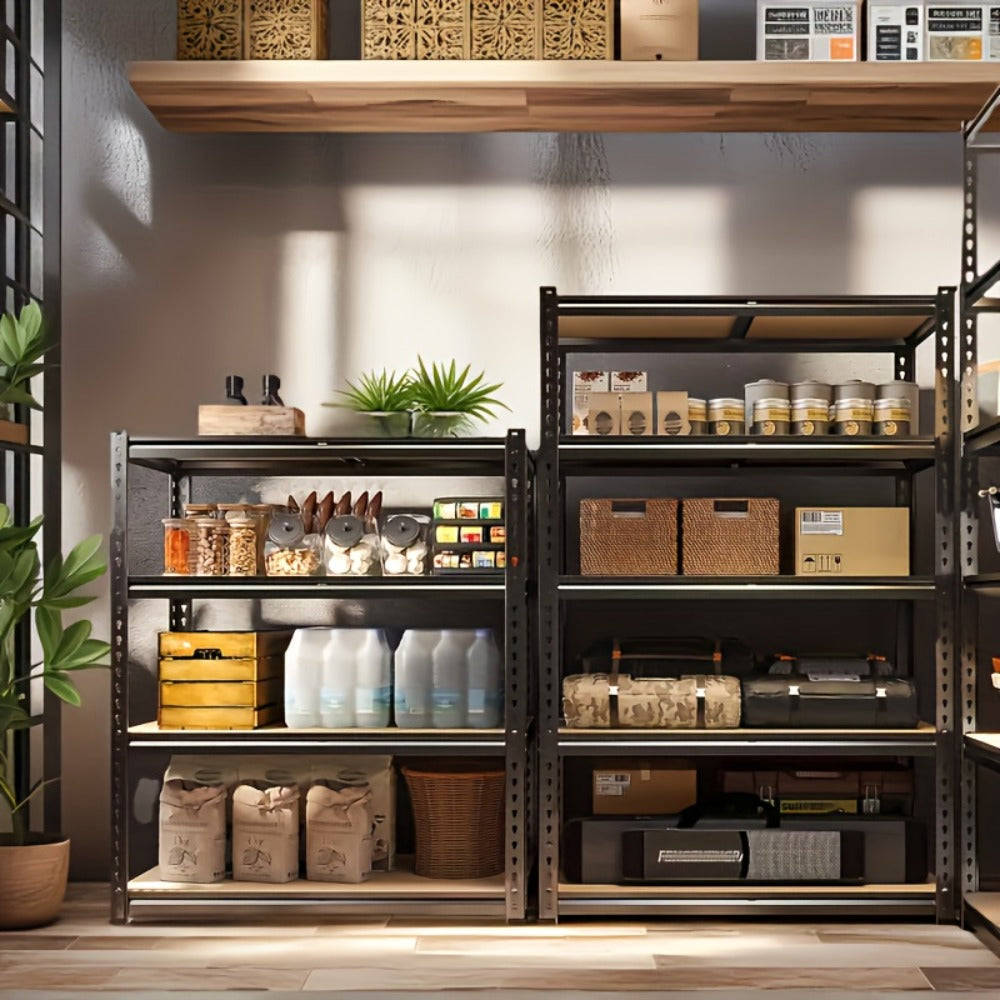 Heavy Duty Shelving Unit 5-Tier Metal Storage Shelves 2000 LBS Capacity, 60¡±H x 28¡±W x 12¡±D Adjustable Steel Rack for Garage, Closet, Pantry & Basement Organization, Easy Assembly Utility Shelf