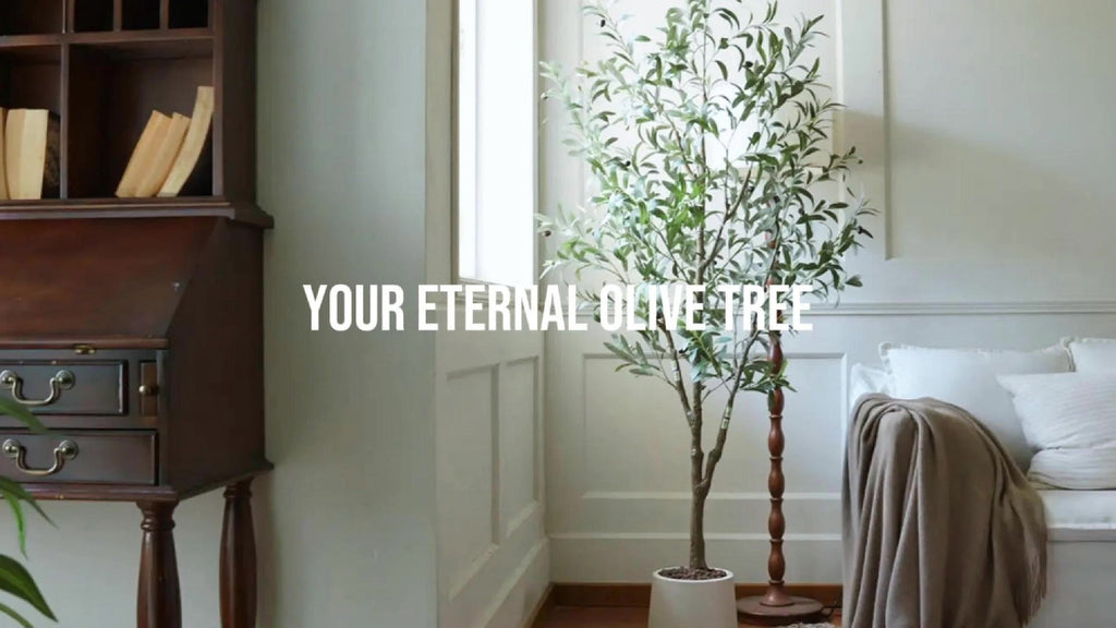 Artificial Olive Tree Indoor Tall Faux Potted Plant with Lifelike Leaves and Fruits for Living Room Office Bedroom Porch Home Decor Housewarming Gift 5FT 6FT 7FT