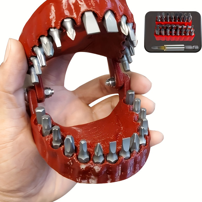 Drill Bit Holder with Base & 28-Piece 1/4¡± Hex Drill Bits ¨C 2-in-1 Desktop Screwdriver & Desk Organizer Gadget, Unique Tool Gift for DIY Enthusiasts & Home Workshop
