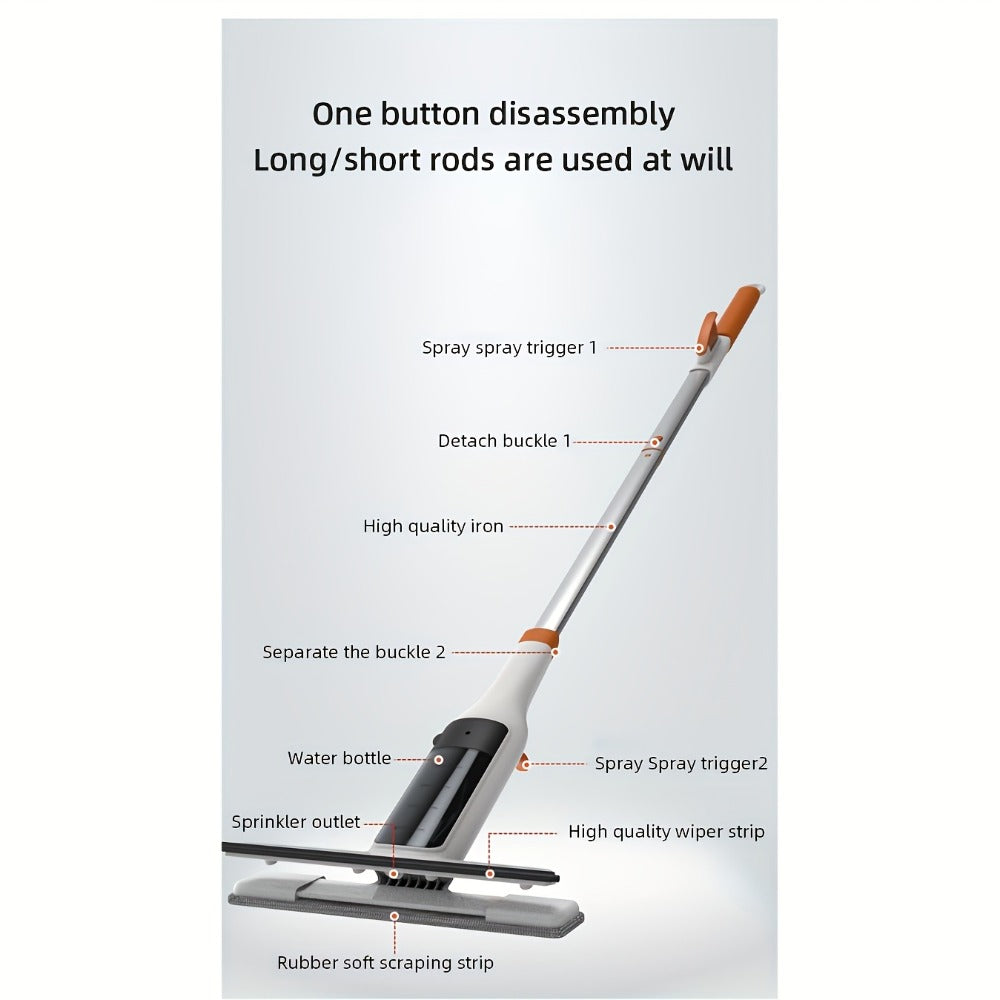 3-in-1 Glass Cleaning Kit with Durable Metal Pole & Scraper, Window Cleaner Tool for High Windows Shower Doors Car Windshields, Home Glass Cleaning Squeegee Set