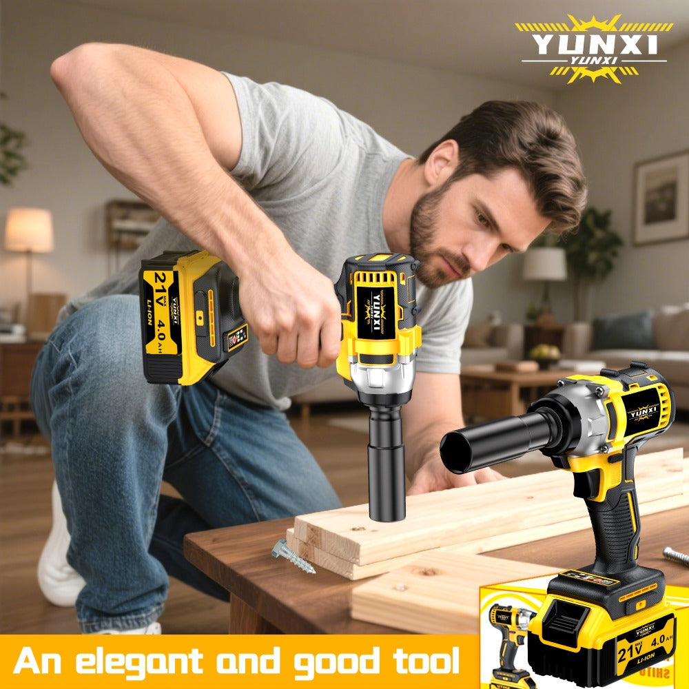 21V Cordless Drill Brushless Impact Wrench Multifunctional ¨C Lithium Battery, Quick Charger, Variable Speed, Tighten Screws & Bolts, Compact Power Tool for Home, Car Repair & DIY ¨C Multiple Battery & Bundle Configurations