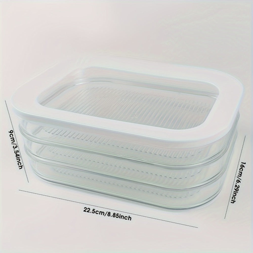 Food Storage Container Leak-Proof Reusable Airtight Sealed Box for Meat Fruits Vegetables Kitchen Organizer Fridge Pantry Meal Prep