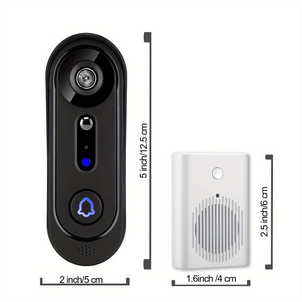Smart Doorbell Camera 1080P HD Wireless Battery Powered ¨C Night Vision, Motion Detection, Two-Way Audio, Indoor Chime, Cloud Storage & Real-Time Alerts, 2.4GHz WiFi Easy Install No Wiring Needed