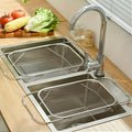 Expandable Stainless Steel Colander & Drain Basket ¨C Adjustable Strainer for Vegetables, Fruits & Kitchen Sink Use