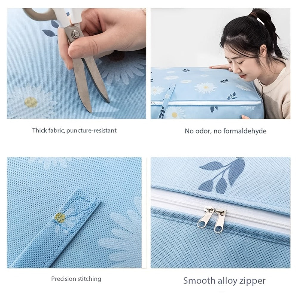 Under Bed Storage Bags 6pcs 140L - Large Capacity Foldable Organizer Bags for Clothes Blankets Bedding, Space Saving Underbed Storage