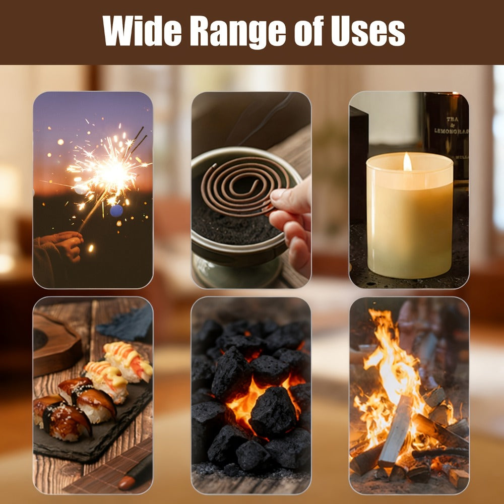 Windproof Butane Lighter - Refillable Zinc Alloy Jet Blue Flame Lighter with One-Button Adjustable Flame, Bowling Design Metal Lighter for Outdoor, Camping & Everyday Use (Butane Not Included)
