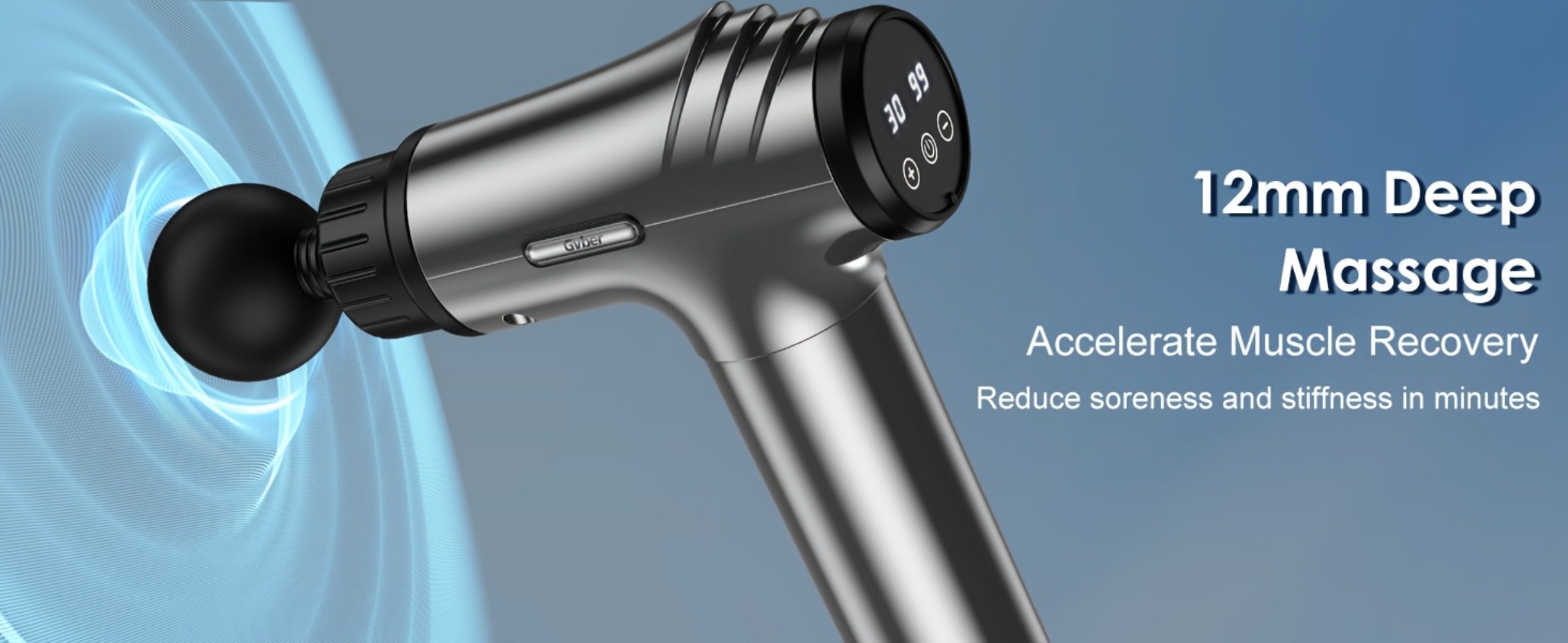 Massage Gun Deep Tissue - GVBER 6-Head Handheld Muscle Massager for Body Pain Relief, Relaxation & Recovery - Gift for Women Men