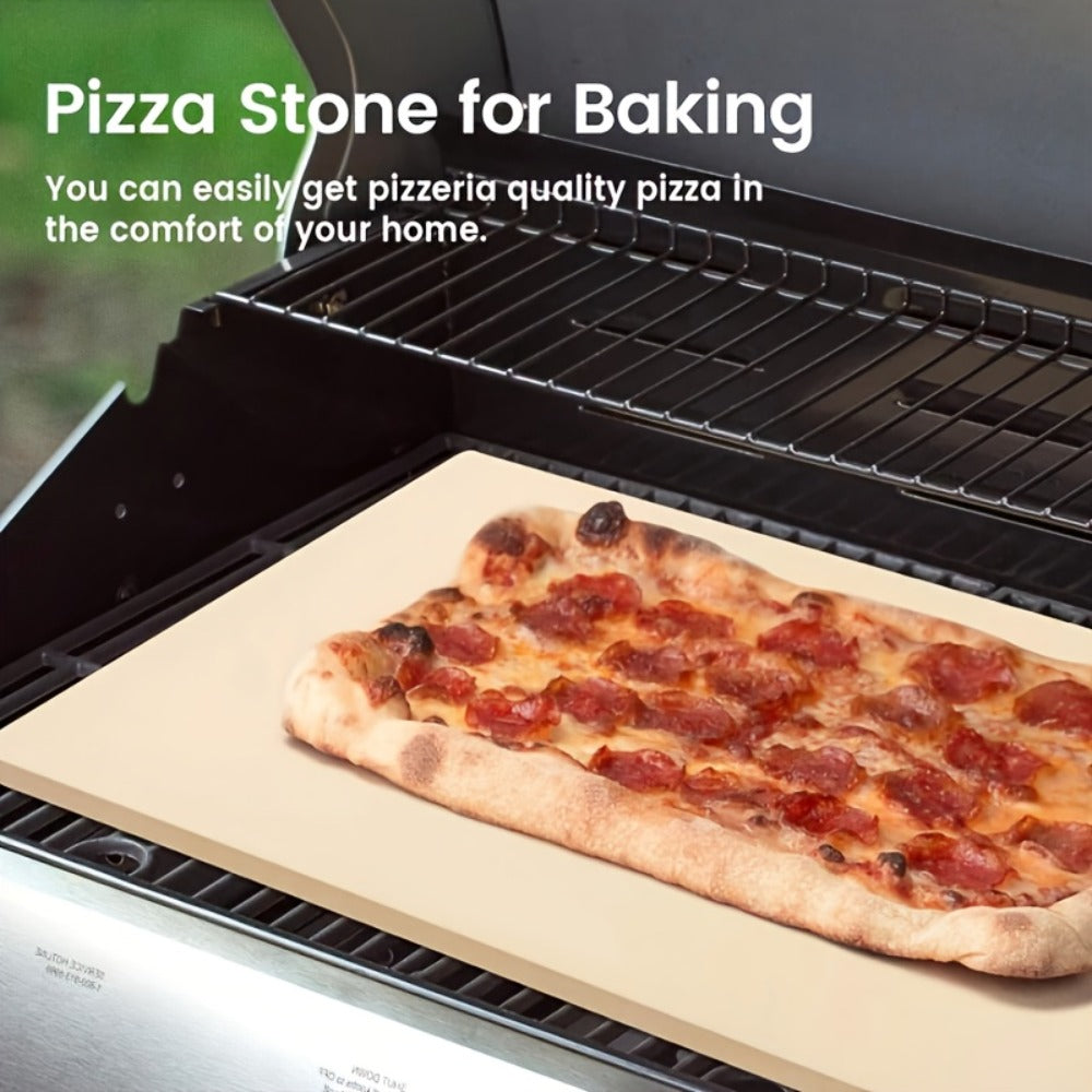 Pizza Stone for Oven and Grill Heavy Duty Cordierite Baking Stone Thermal Shock Resistant for Pizza Bread Rectangular 15x11.8 Inch Round 15 Inch