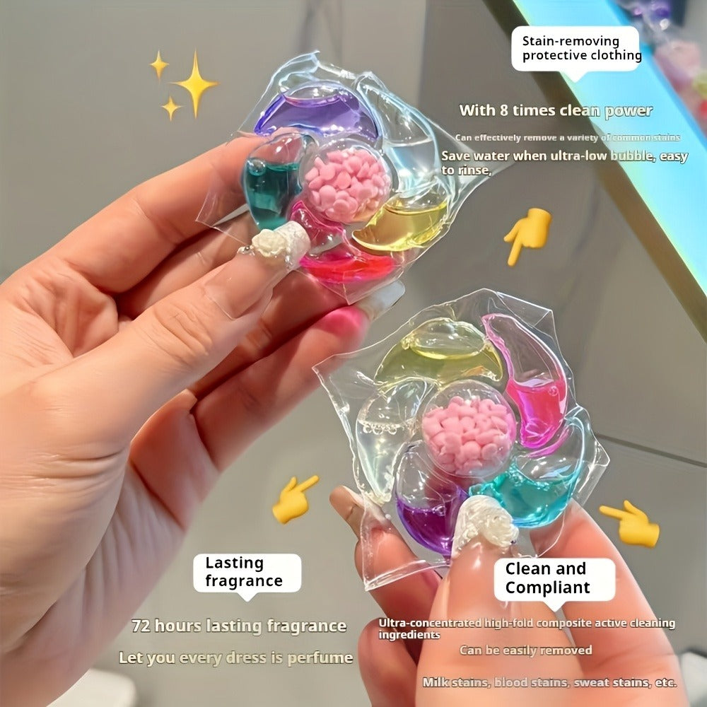 Laundry Gel Beads Six-in-One Concentrated Detergent Pods ¨C Powerful Stain Removal & Long-Lasting Fragrance, 200g / 300g / 600g Pack