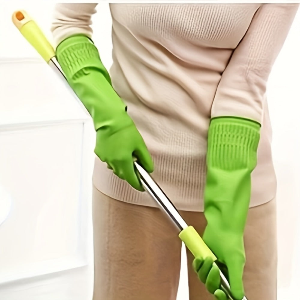 Premium Cleaning Gloves 3 Pair Waterproof Slip-Resistant Kitchen Dishwashing Laundry Gloves Heavy Duty Reusable