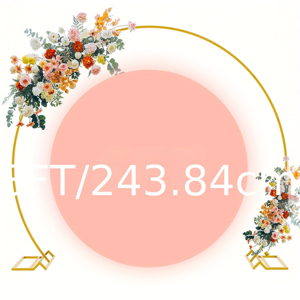 Metal Round Wedding Arch Backdrop Stand - Circular Balloon Arch Kit for Wedding, Birthday Party, Graduation & Ceremony Decoration (1-2 Pcs, No Balloons)