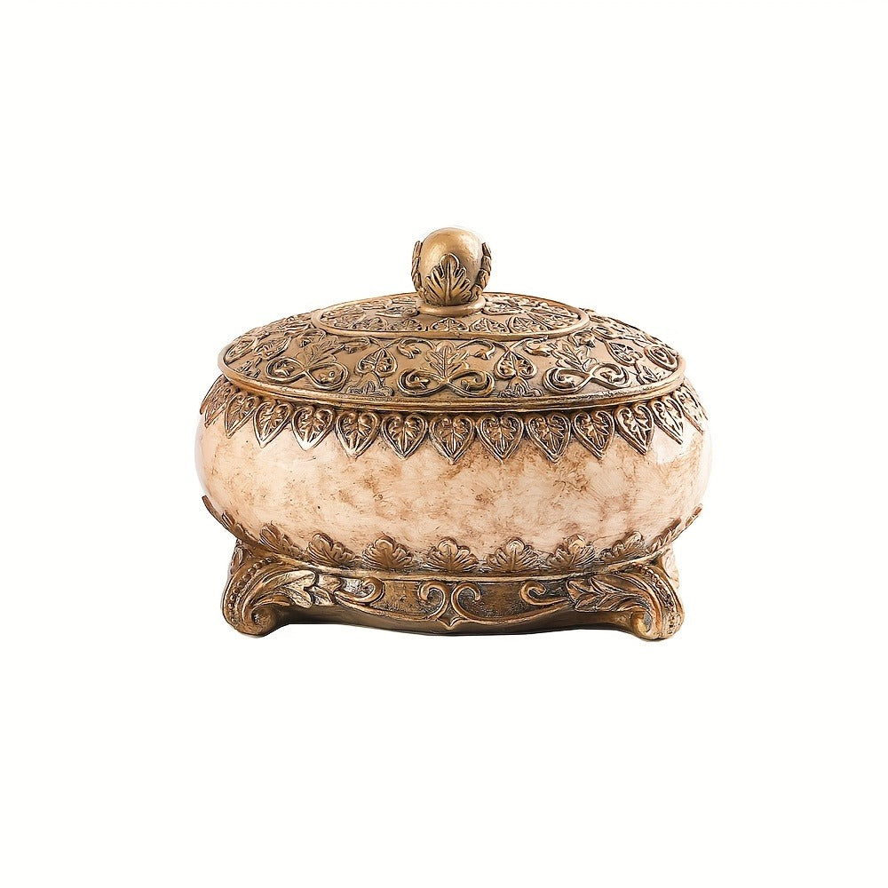 Jewelry Organizer Box with Lid - Necklace Earring Bracelet Ring Storage Case, Elegant Home Decor Gift