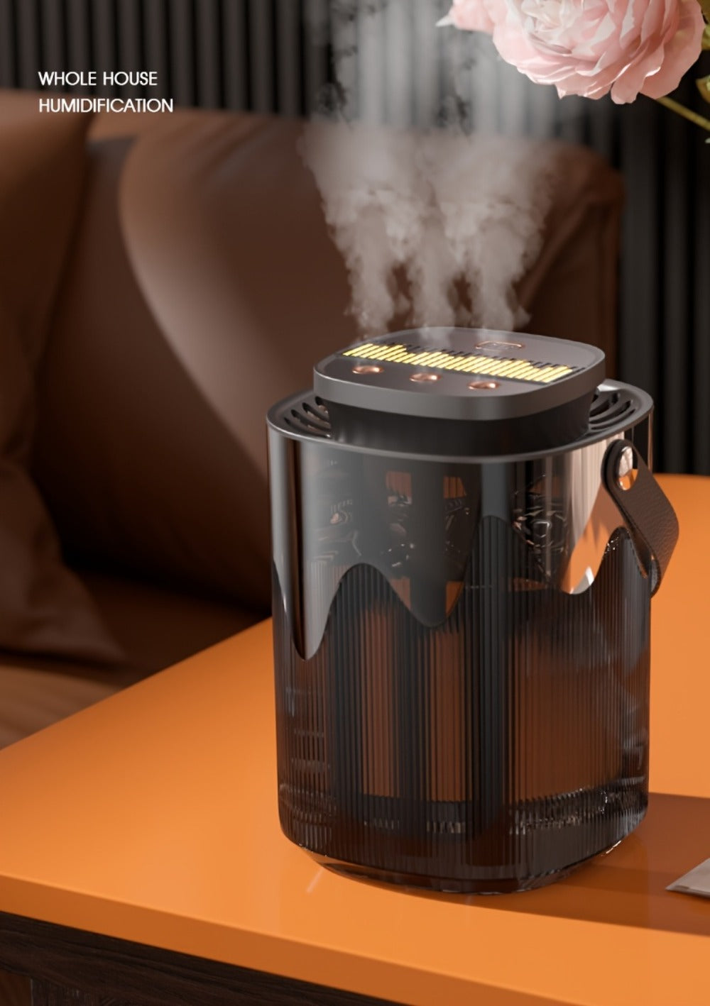 Large Capacity Desktop Humidifier with Night Light ¨C 101oz 3-Nozzle USB Rechargeable Cool Mist Humidifier for Bedroom, Office, Dorm & Home, Quiet Air Humidifier with LED Night Light, Holiday Gift