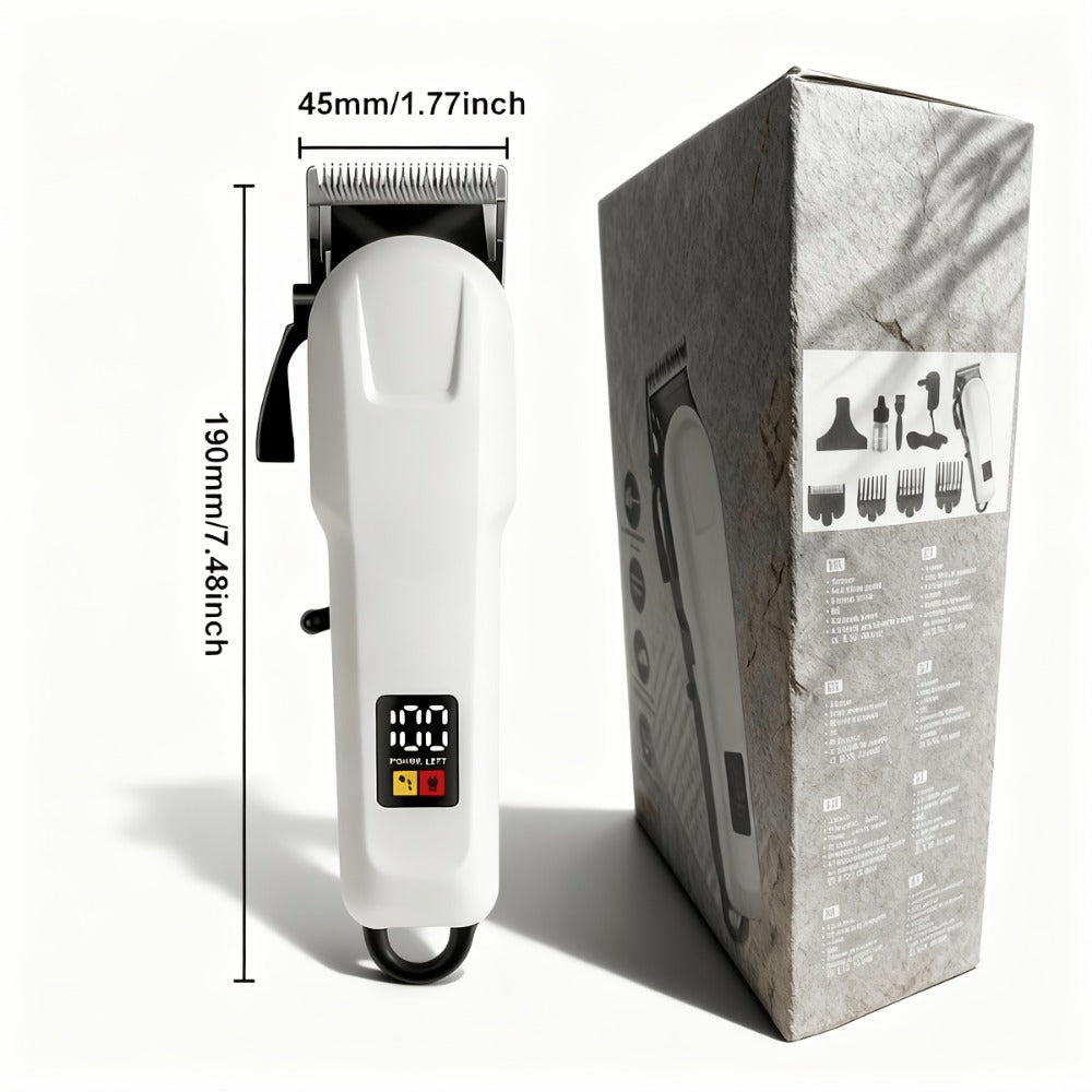 Hair Grooming Kit for Men - Electric Hair Clipper Set with Digital LCD Display, USB Rechargeable, Professional Barbershop Quality for Home Use, Holiday Father's Day Valentine's Day Gift