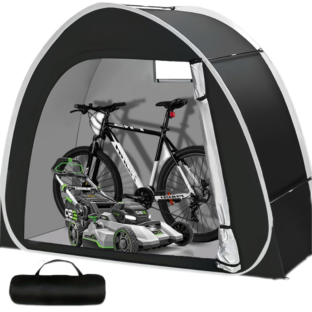 Bike Storage Shed Tent Outdoor Waterproof Bicycle Cover Shelter 210D Oxford PU4000 for 2-3 Bikes Lawn Mower Garden Tool Storage